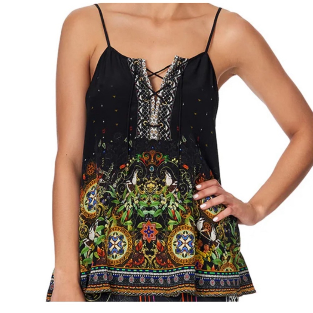 Camilla lace up tank top. Sold out!